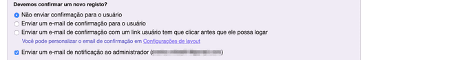 Confirmação de registro e verificação