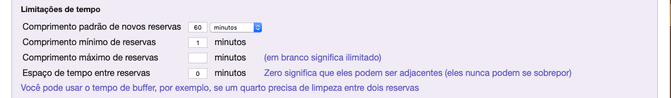 Comprimento nos calendários de recursos