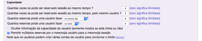 Limites por vaga