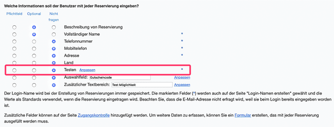 Informationen online Terminbuchung bei Anmeldung