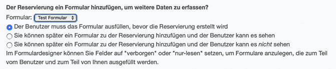 Ein Buchungsformular einbinden