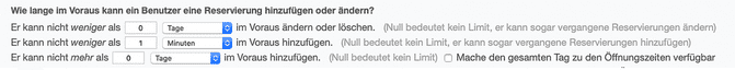 Wann können Reservierungen gemacht werden?
