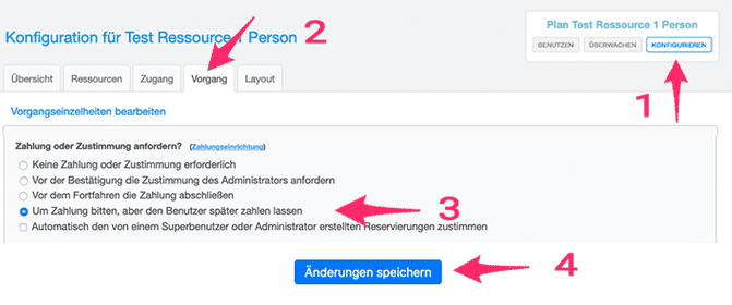 Zahlung zur Auswahl stellen
