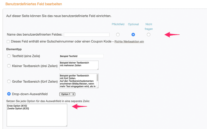 Tipp Drop-down-Menü in online Termin Auswahl 2
