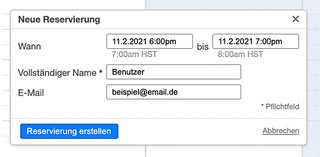 Im Pop-up-Fenster Zeitzone und Datum zeigen