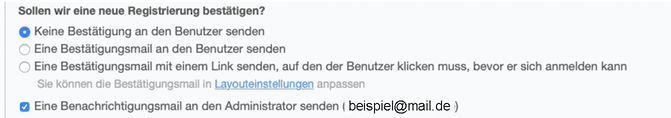 Bestätigung Anmeldung von online Terminbuchung