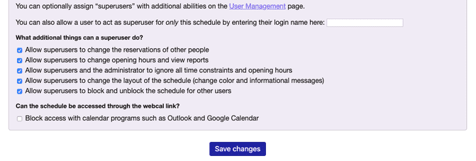 Privilegi di accesso dei superuser