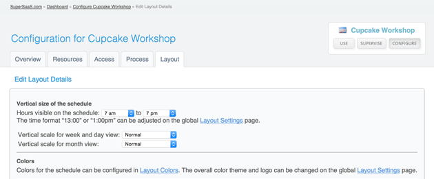 Layout calendario