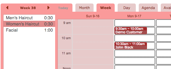 Crear una reserva en tu horario de citas online