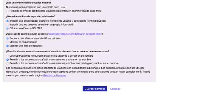 Other registration/authorization settings