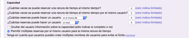 Limites por ranura