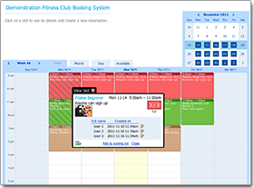 Example capacity schedule