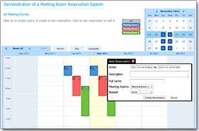 Example resource schedule