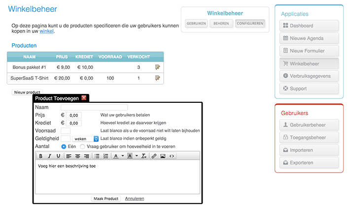 Producten toevoegen aan uw winkelpagina