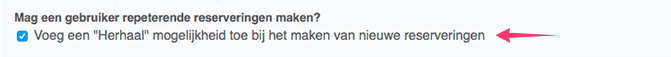 Repeterende reserveringen 1