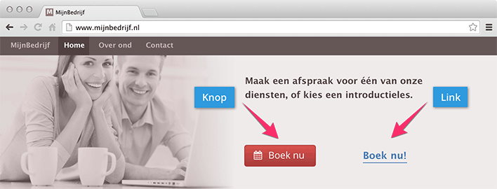 Button of link naar de agenda