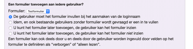 Een formulier toevoegen aan het registratieproces