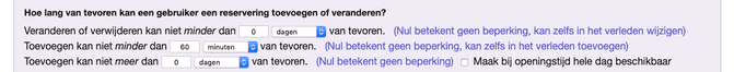 Wanneer mogen reserveringen gemaakt worden?