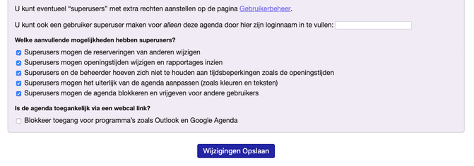 Superuser bevoegdheden