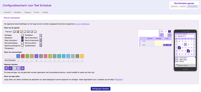 Kleuren instellen