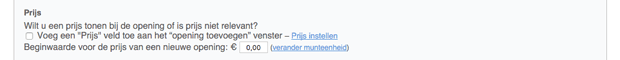 Prijs instellen