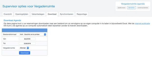 download alle reserveringen
