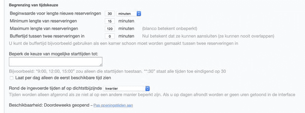 tijdsrestricties toevoegen