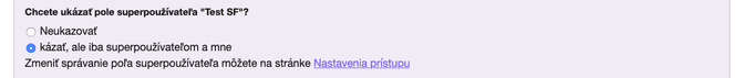Pole pre dohľad